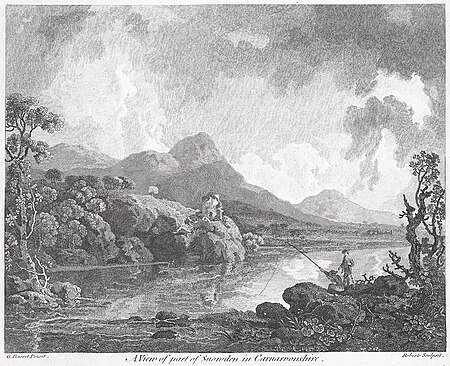 A view of part of Snowden in Carnarvonshire, George Barret, Sr., circa 1773