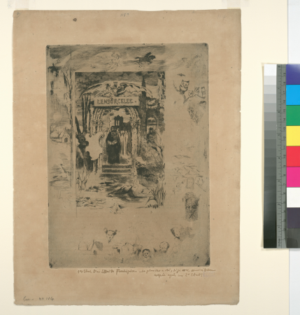 The idea for the first frontispiece for The Bewitched., Félix Buhot, 1874