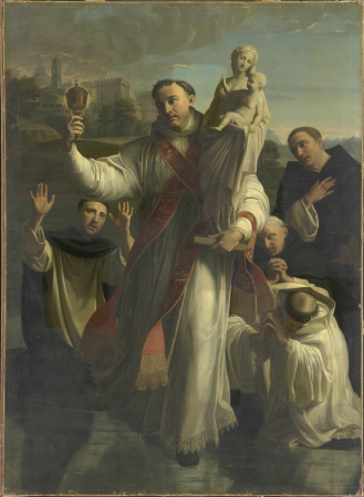 Saint Hyacinth saving the statue of the Virgin from the enemies of the Christian name, Nicolas Colombel