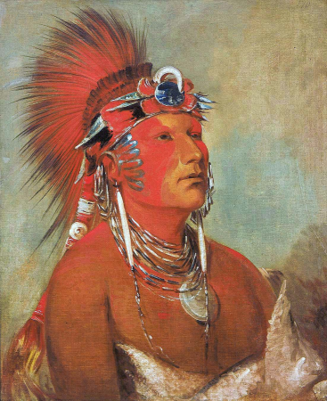 Jee-hé-o-hó-shah, Cannot Be Thrown Down, a Warrior, George Catlin, 1832