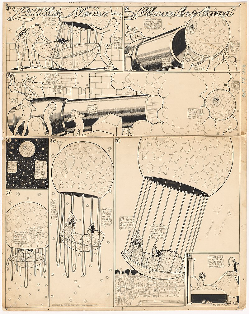 Little Nemo in Slumberland: "I don't like this, one little tiny bit, not one tiny weenie bit", Winsor McCay, 1906