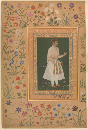 Portrait of Raja Bikramajit (Sundar Das), Folio from the Shah Jahan Album, Bichitr