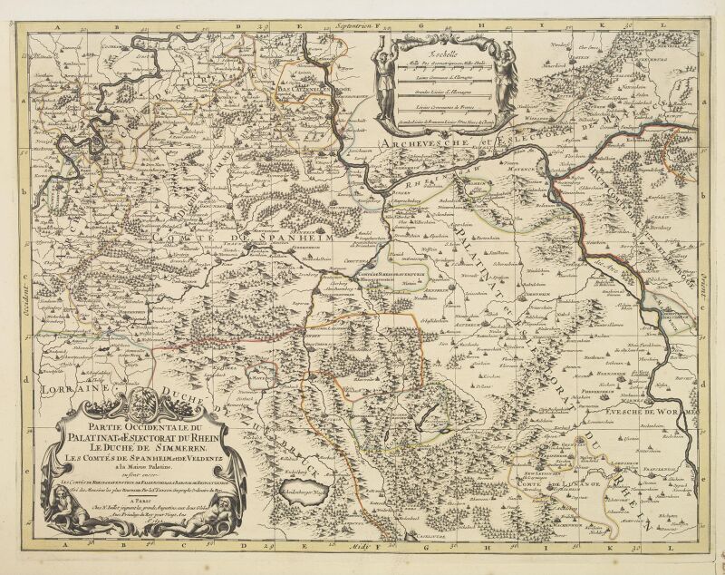 Sanson and Jaillot, 1692 -- Palatinat-Simmern-Spanheim-Veldenz-(...)