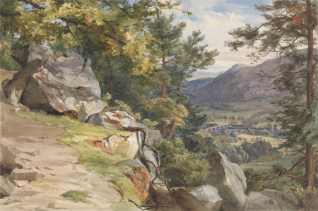 View from Craig-y-Barns, Dunkeld, Looking South, John Mole, 1855