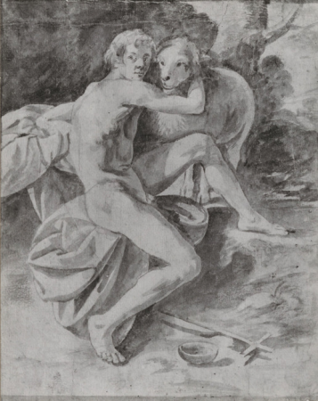 John the Baptist as a youth in the wilderness, Matthias Stom, between 1615 and 1650