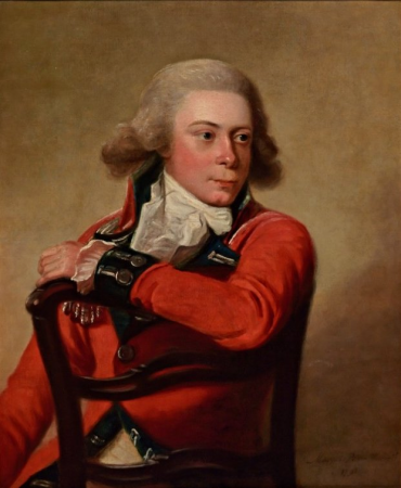 Portrait of an Officer in Uniform by David Martin, Cantor Art Centerr, David Martin, 1791