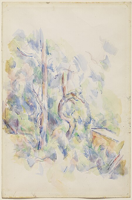 Crooked tree and cistern in the grounds of Château Noir, Paul Cézanne, between 1900 and 1902