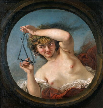 A bacchante playing the triangle. Bacchante (Old title), Charles-Amédée-Philippe van Loo, between 1775 and 1795