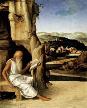 Jerome in the Desert-Bellini-Ashmolean, Giovanni Bellini, between 1478 and 1480