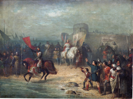 Alfonso X of Castile takes possession of the waters of Cadiz (sketch), Ricardo Balaca, circa 1865