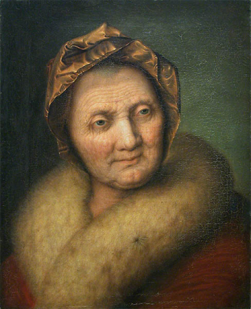 Head of an old woman with a bonnet and fur collar ., Balthasar Denner, between 1805 and 1837