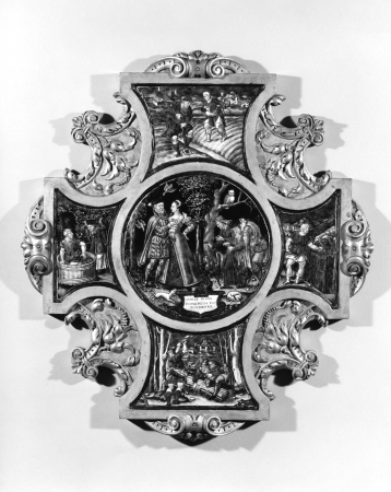 Five Panels: Allegory of Man and Occupations of the Months, Pierre Courteys, circa 1581