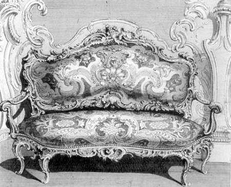 Sofa in the Bieliński Palace in Warsaw., Juste-Aurèle Meissonnier, circa 1745