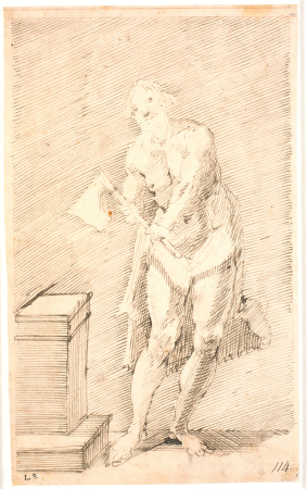 Standing man with executioner's axe, Francis Cleyn