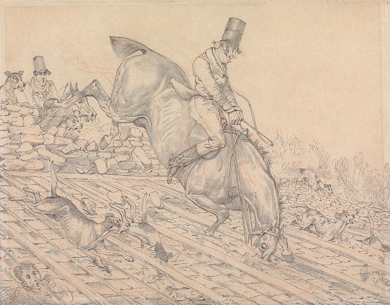 "Sporting Notions": 'I Have a Notion This May be Called "Riding to the Hounds at a Smashing Rate" ', Henry Thomas Alken, between 1831 and 1832