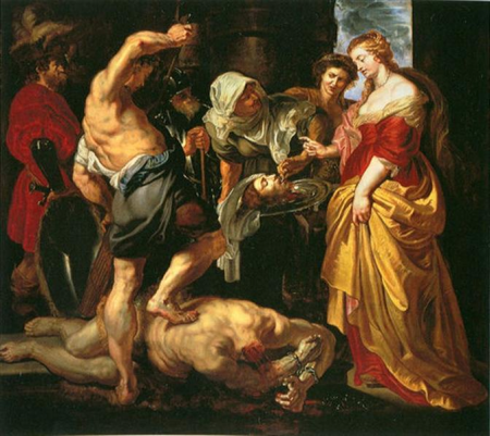 Beheading of John the Baptist as Salome looks on, Peter Paul Rubens, circa 1609