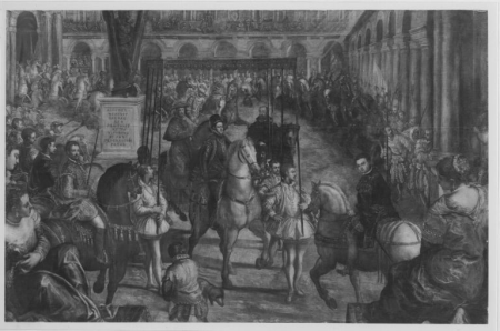 Gonzaga cycle, II series, 4th entry of Philip II into Mantua, Domenico Tintoretto