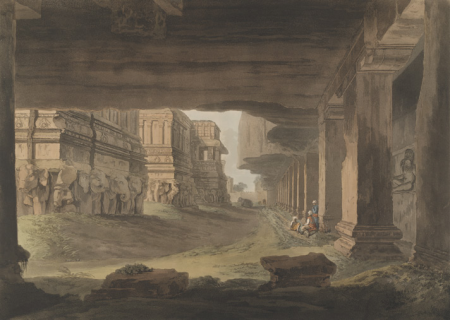 N.E. view of Kailasa, William Daniell, 1 June 1803