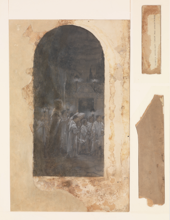 Design for single mosaic panel for "Te Deum Laudamus" triptych, circa 1922–23
