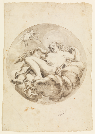 Project for a Ceiling Fresco: Leda and the Swan, Francesco Saverio Mergolo, circa 1775