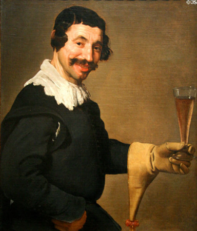 Man With a Wine Glass, Diego Velázquez, circa 1630