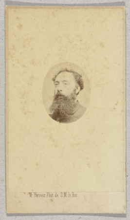 Zelfportret van Maurits Verveer Maurits Verveer (titel op object), RP-F-00-13, Maurits Verveer, between 1850 and 1875