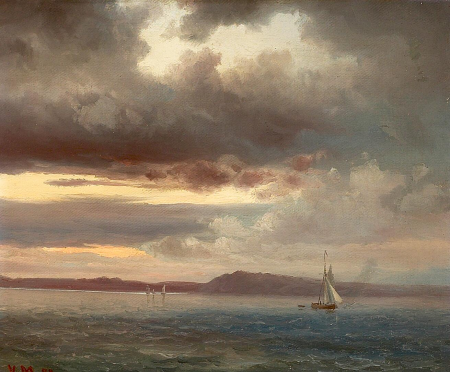 From the inlet of Roskilde., Vilhelm Melbye, 1870