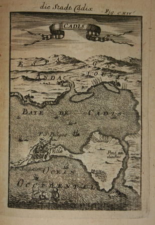 Map of Cadiz, 1685, Alain Manesson Mallet, between 1683 and 1719