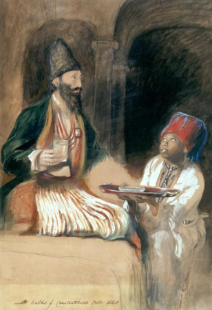 Slave bringing Sherbert to a Persian Prince (Halicoo Mirza) by Sir David Wilkie, David Wilkie, 1840