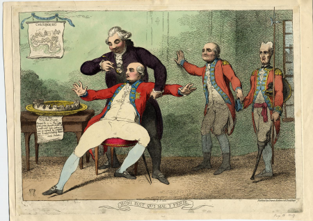 Shame on him who thinks evil of it., James Gillray, 1787