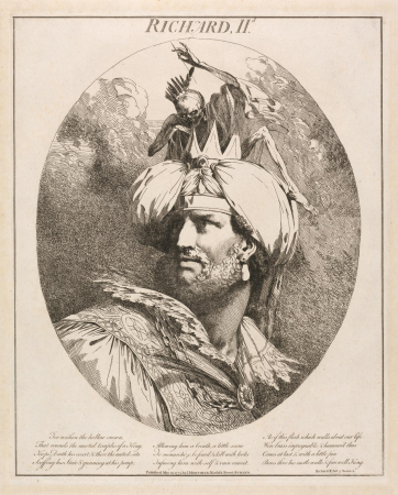 Twelve etchings of Characters from Shakespeare: 4) Richard II, from Richard II, Act III, Scene 2 (Catalogue Mortimer Exhibition 1968 - Number 79), John Hamilton Mortimer, 1775