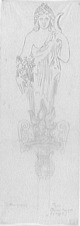 Study of a standard for Tyrtaeus, Gustave Moreau