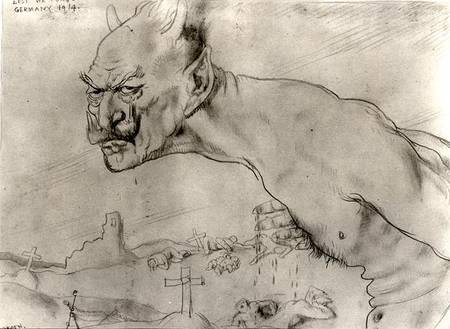 Kaiser Wilhelm as the Devil, William Orpen, 1914