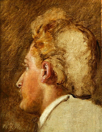 A study of Johann Friedrich Struensee, the personal physician of King Christian VII of Denmark., Kristian Zahrtmann, 1872