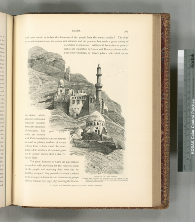Mosques on Mukattam. Caverns and quarries are numerous on the slopes of the Mukattam hills, which are of nummulite foundation and extremely rich in fossils., 1881