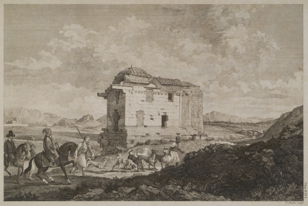 Southward side of the Ionic Temple on the Ilissus in its present condition The figures represent the Vaiwode, or Turkish - Stuart James And Nicholas Revett - 1762, 1794