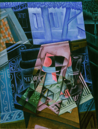 Still Life before an Open Window, Place Ravignan, Juan Gris, 1915