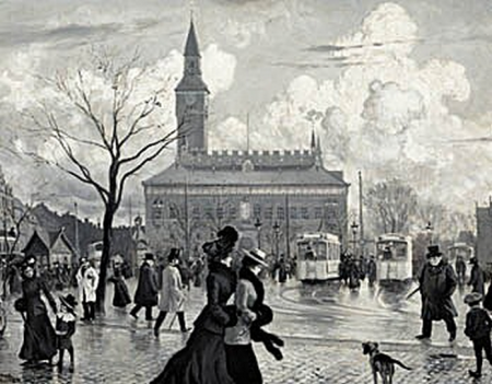 View from Rådhuspladsen, Copenhagen., Paul Gustav Fischer, between 1901 and 1934