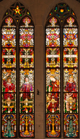 Stained-glass windows of bishops and deacons, Józef Mehoffer, between 1898 and 1900