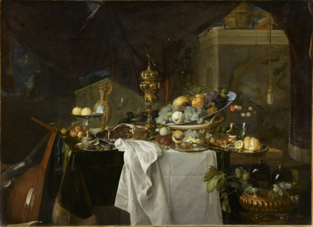 Still life of fruit and sumptuous tableware, Jan Davidsz. de Heem, 1640