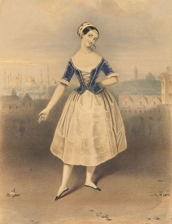 Marie Taglioni. In the Dance of the Mazurka in the ballet, 'La Gitana' ('La Gipsy')., Jules Bouvier