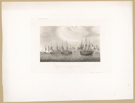 Combat naval dans la Baie d'Algésiras, 5 Juillet 1801 - peint par Roux ; gravé par Chavane. LCCN2017648287, Antoine Roux, between 1838 and 1841