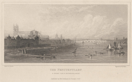 The Penitentiary and Distant View of Westminster Bridge, Charles Heath, 1825