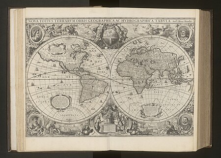 Gerardi Mercatoris and I. Hondii Atlas or Representation of the Universal World, and of the Parts of It, Made in Tables and Descriptions Very Ample, and Exact: Divided into Two Volumes [...]. [t. 1].