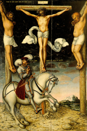 The Crucifixion with the Converted Centurion, Lucas Cranach the Elder, 1538