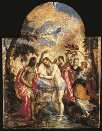 Baptism of Christ, El Greco, circa 1567