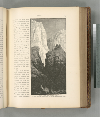 The cliffs of Jebel Hammâm Farún. The altitude given in the "Ordinance survey map" for Jebel Hammâm Farún is 1,567 feet., 1881