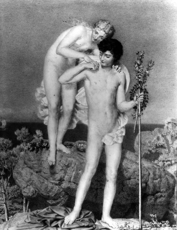Daphnis and Chloe, Marc-Charles-Gabriel Gleyre, between 1860 and 1862