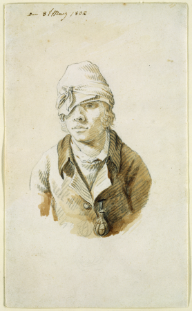 Self-portrait with cap and visor flap, Caspar David Friedrich, 1802