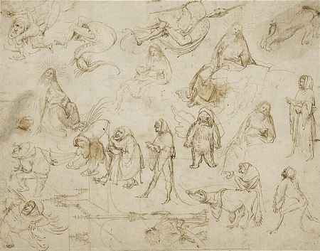 Monsters and studies for Saint Anthony, Hieronymus Bosch, between 1465 and 1516